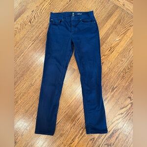 H&M Men Navy Slim Fit Button Fly Pants